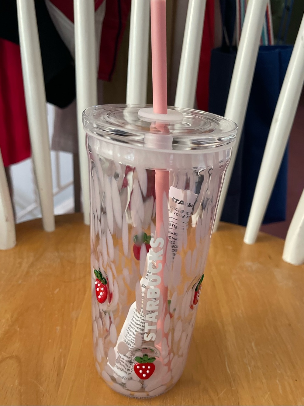 Starbucks Strawberry Glass Cold Cup!